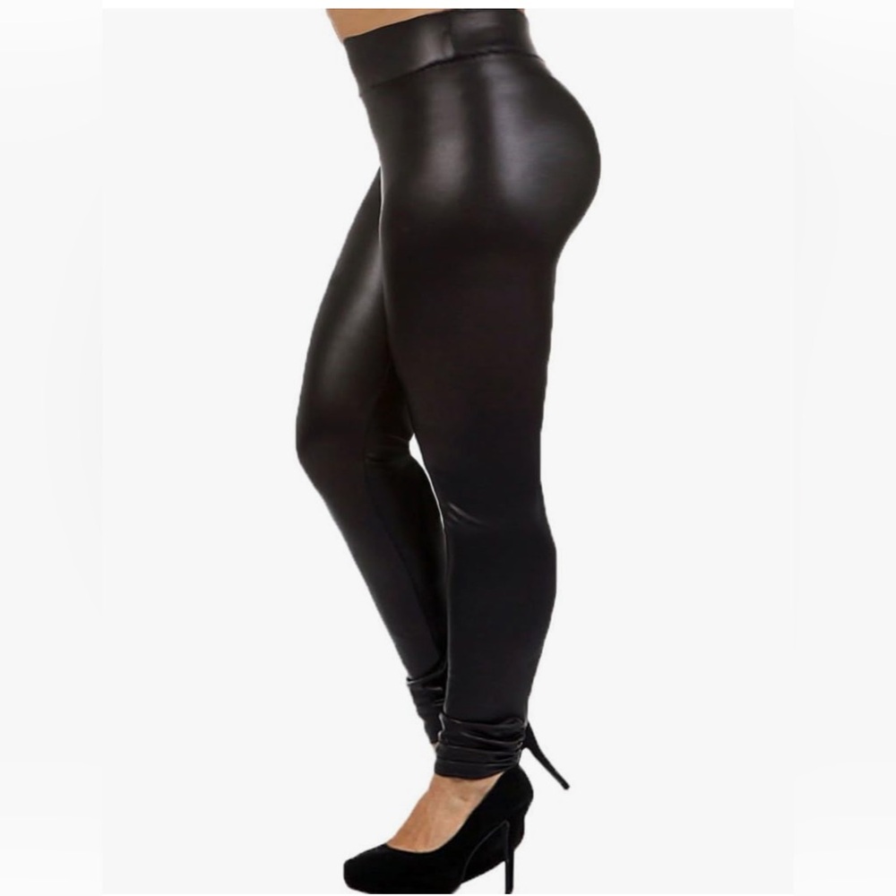 7th Element Faux Black Leggings